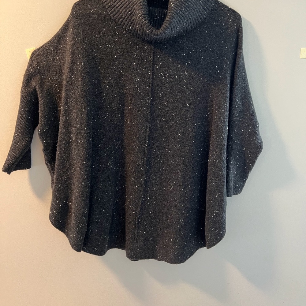 Loft cowl neck poncho sweater